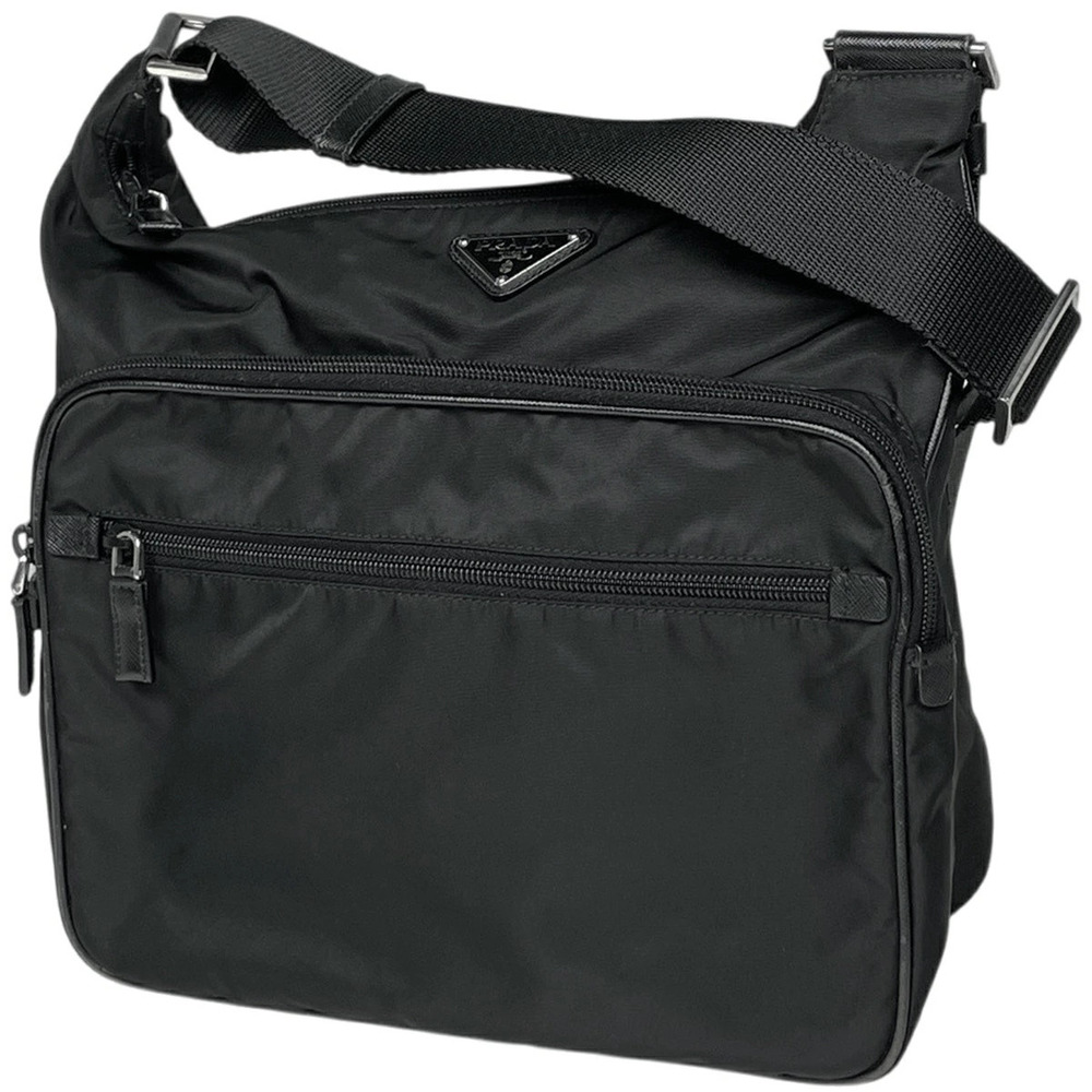 Prada Plate Shoulder Bag Nero Black